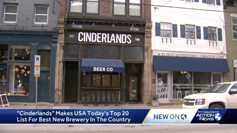 Cinderlands is recognized as a top 20 new craft brewery by USA Today